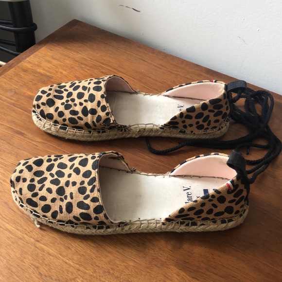 TOMS x CLARE V Katalina Espadrille in Leopard - Picture 9 of 12
